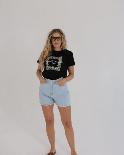 Jeansowe spodenki krótkie z wysokim stanem Classic Denim