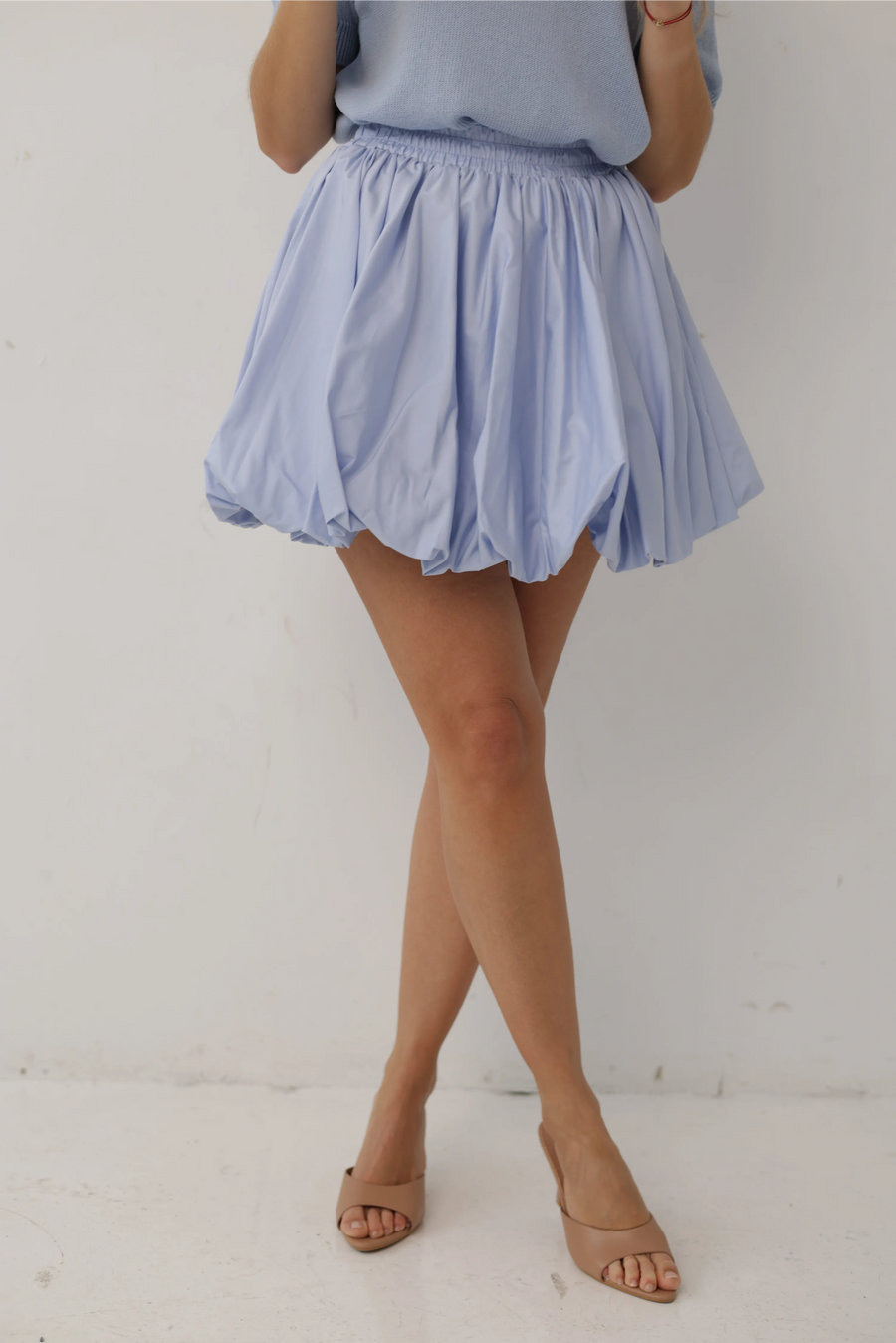 SPÓDNICA BOMBKA TULIP BŁĘKITNA