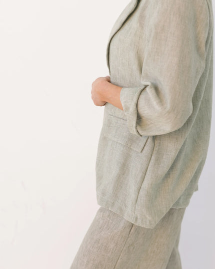 Komplet Flow Suit zielony wiskoza + len