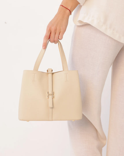 Torebka damska H Signature Bag skóra ekologiczna beżowa