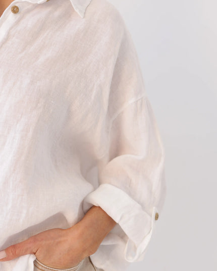 Koszula Linen biała 100% len