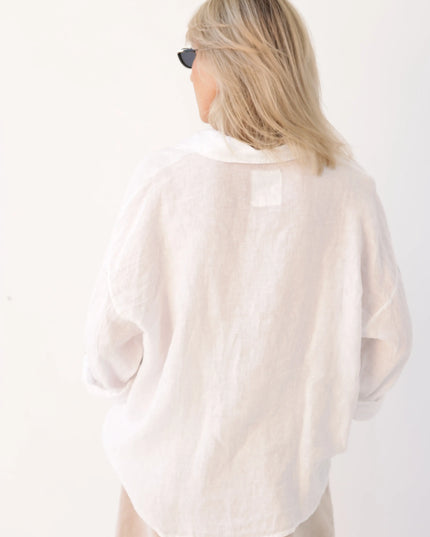 Koszula Linen biała 100% len