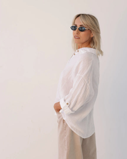 Koszula Linen biała 100% len