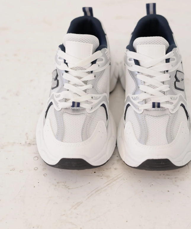Sneakersy damskie sportowe Navy Stride granat