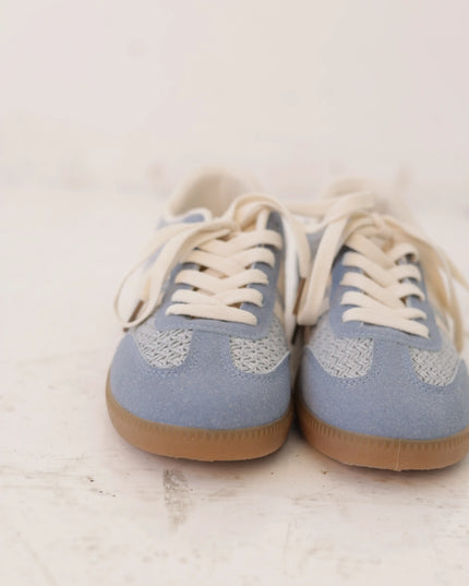 Sneakersy damskie w stylu retro Vintage niebieskie