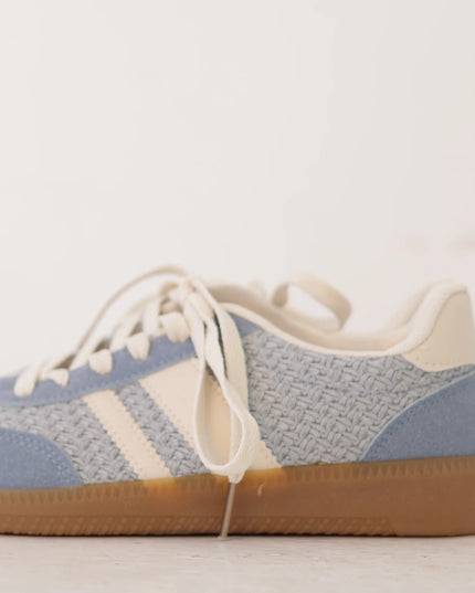 Sneakersy damskie w stylu retro Vintage niebieskie