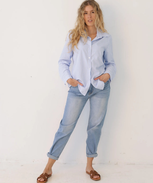 Koszula Stripe Classic niebieska w paski