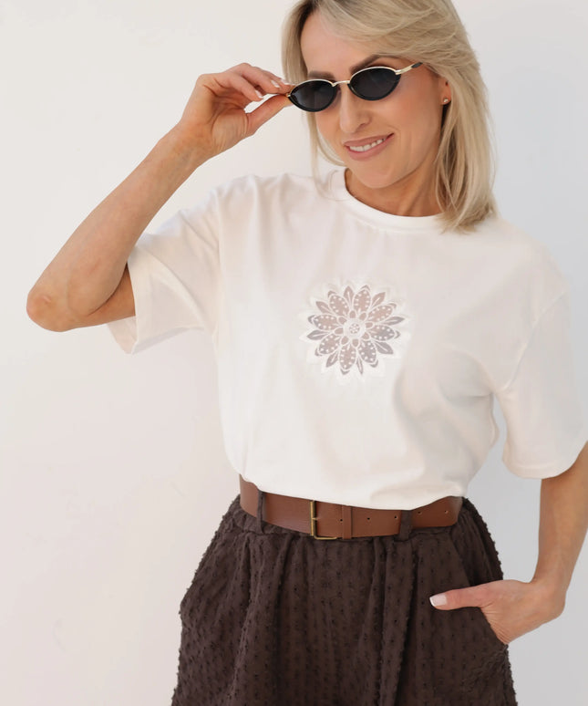 T-shirt Sun biały Lemonada