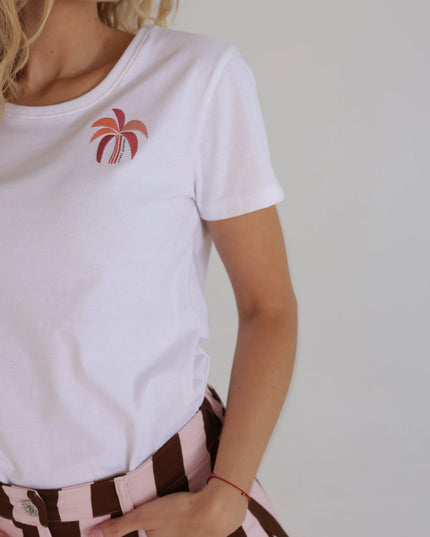T-shirt damski biały Tropical Print