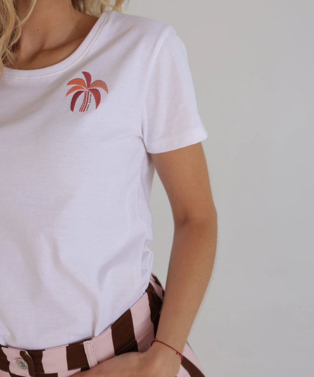 T-shirt damski biały Tropical Print