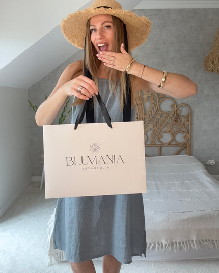 Sukienka 100% len na wakacje Linen Charm gołębi popiel