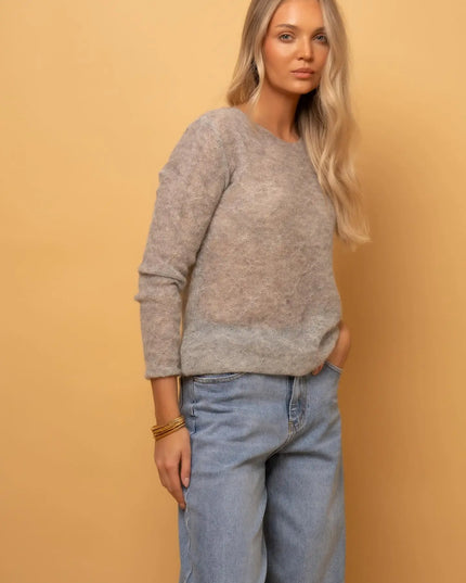 Sweter Ali popielaty 62% alpaka