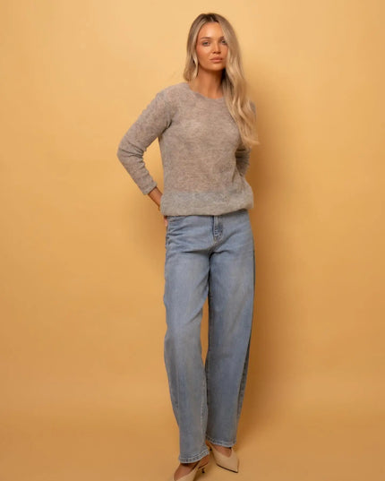 Sweter Ali popielaty 62% alpaka