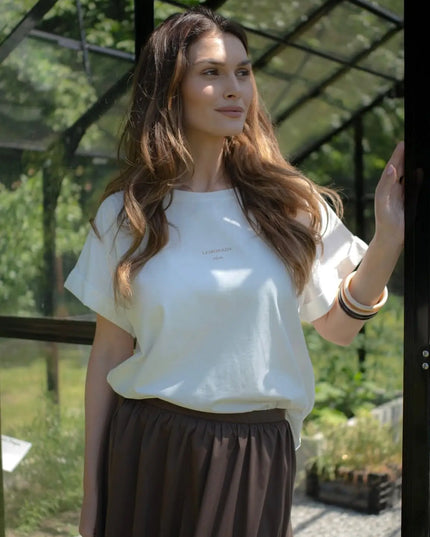T-shirt Sunny biały z krótkim rękawem Lemonada