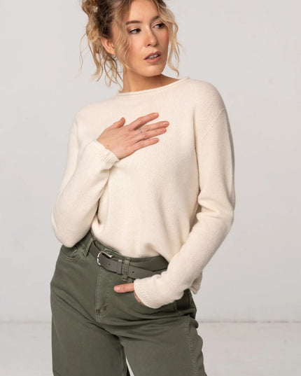 SWETER PAUL KREMOWY 100% WEŁNA DZIEWICZA