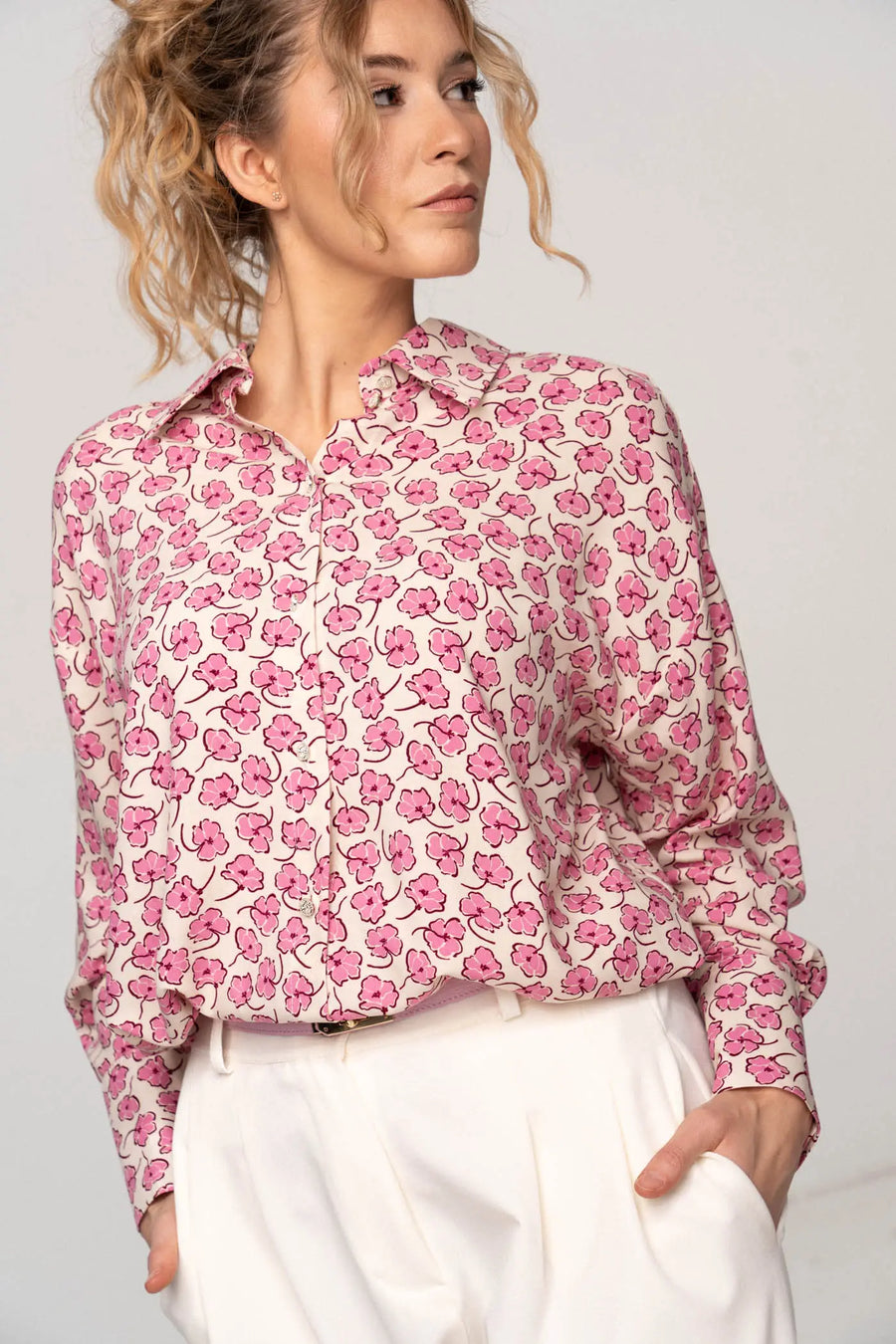 KOSZULA SIMPLE W KWIATY