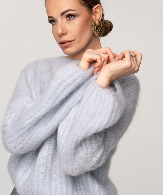 SWETER SIMPLE BABY BLUE 60% MOHER