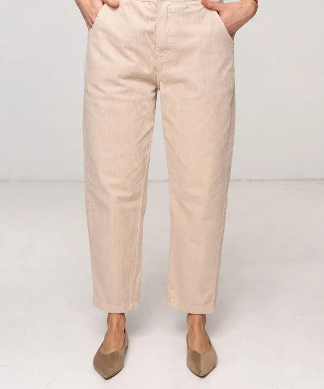 SPODNIE SZTRUKSOWE BIANCA BEŻOWE