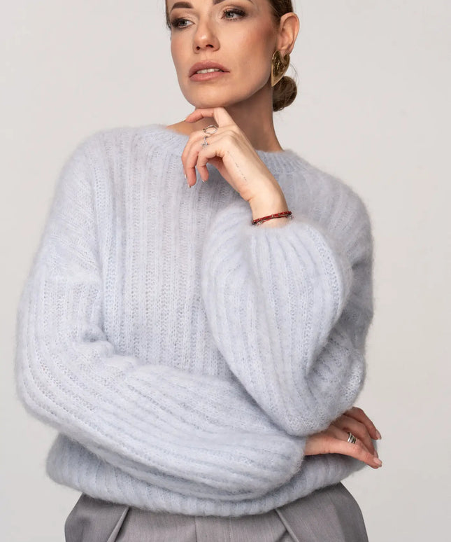 SWETER SIMPLE BABY BLUE 60% MOHER