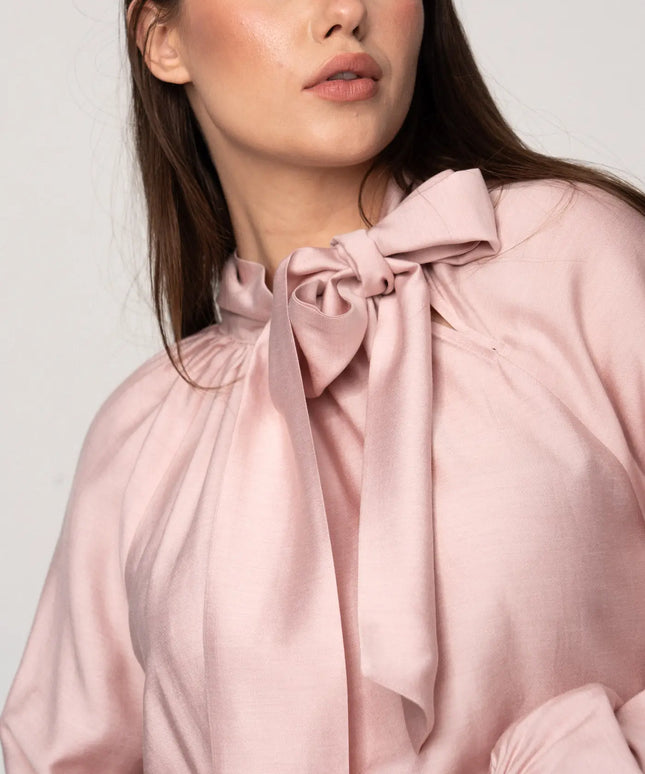 BLUZKA KOSZULOWA VIOLIN PUDROWY RÓŻ