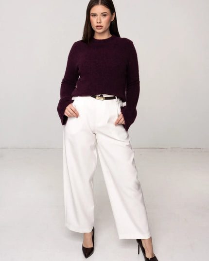 SWETER JOY ŚLIWKA 30% BABY ALPAKA