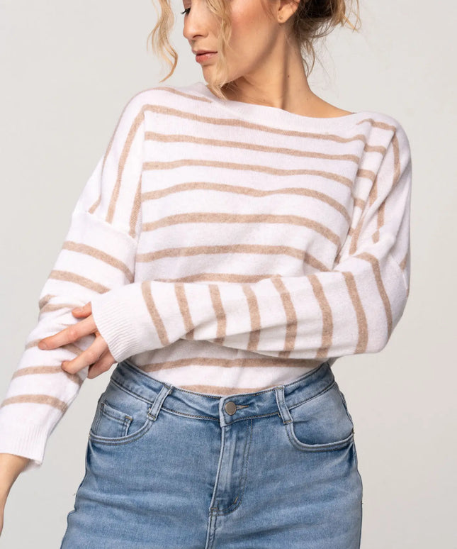 SWETER ARDEN W PASKI 100% WEŁNA MERINO