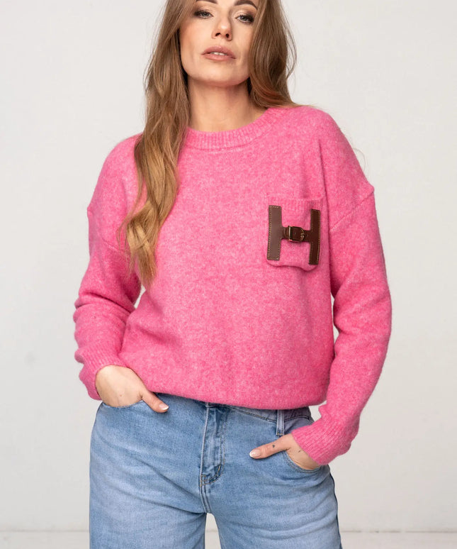 SWETER HERMIS RÓŻOWY