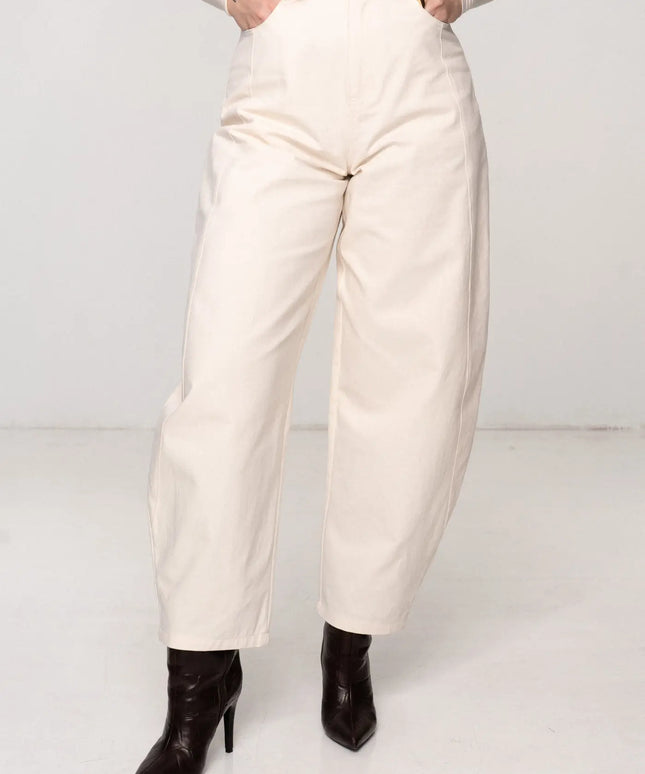 SPODNIE BANANA CAMILLE KREMOWE