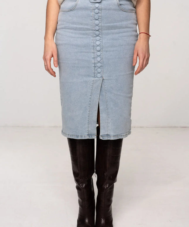 SPÓDNICA JEANSOWA GRACE DENIM JASNY NIEBIESKI