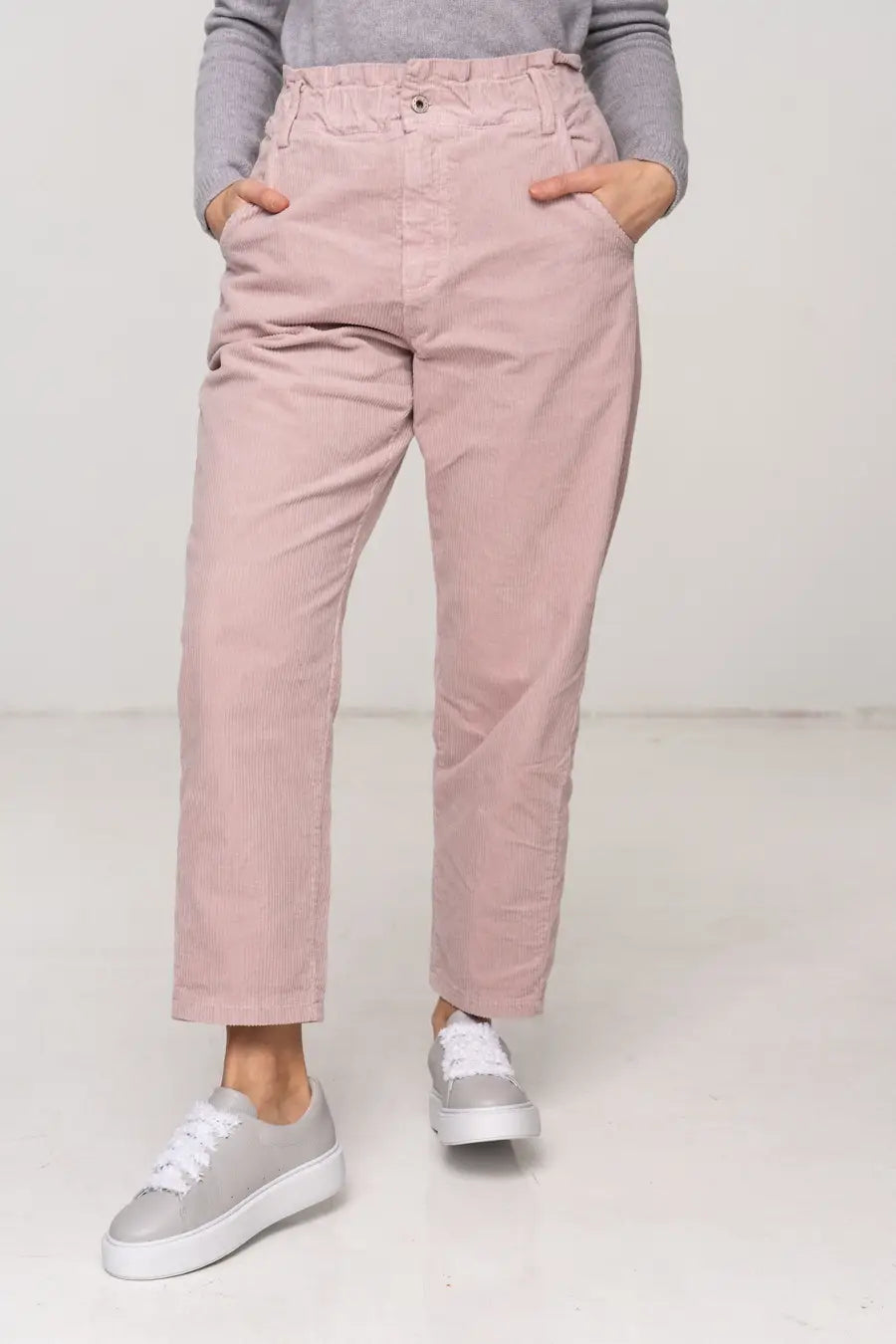 SPODNIE SZTRUKSOWE BIANCA ROSE