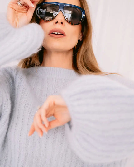 OKULARY WILD NIEBIESKIE W PANTERĘ