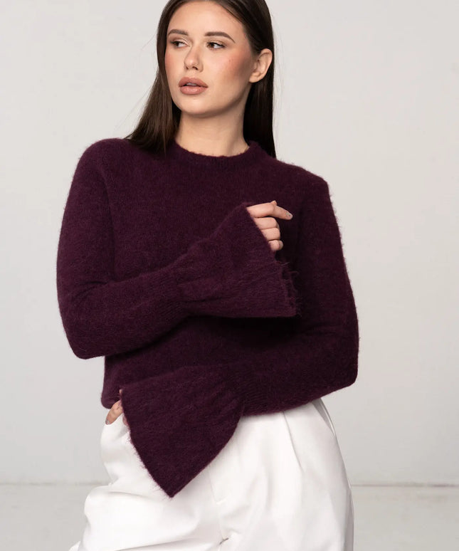 SWETER JOY ŚLIWKA 30% BABY ALPAKA