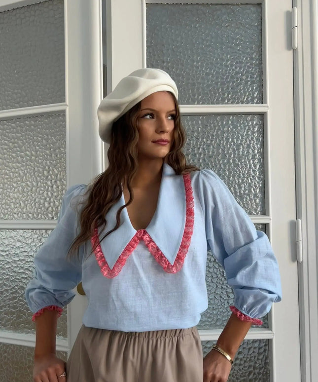 BLUZKA FELICJA NIEBIESKA