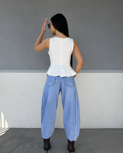 Spodnie jeansowe Nessa denim niebieskie