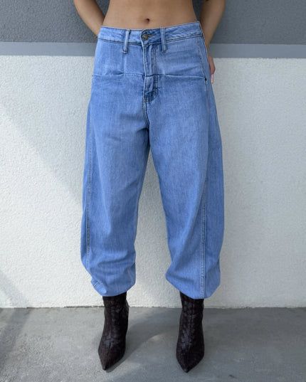 Spodnie jeansowe Nessa denim niebieskie