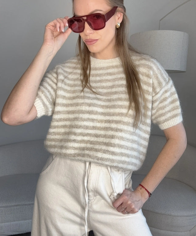 SWETER AMOUR BEŻOWY