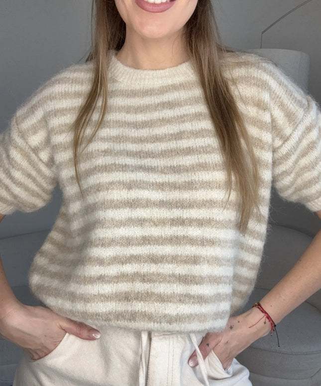 SWETER AMOUR BEŻOWY