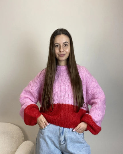 Sweter Ombre pink