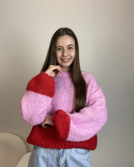 Sweter Ombre pink