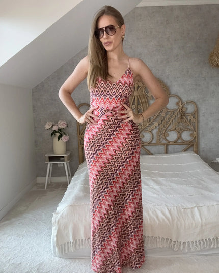 Letnia sukienka maxi Summer Dream różowa na wakacje