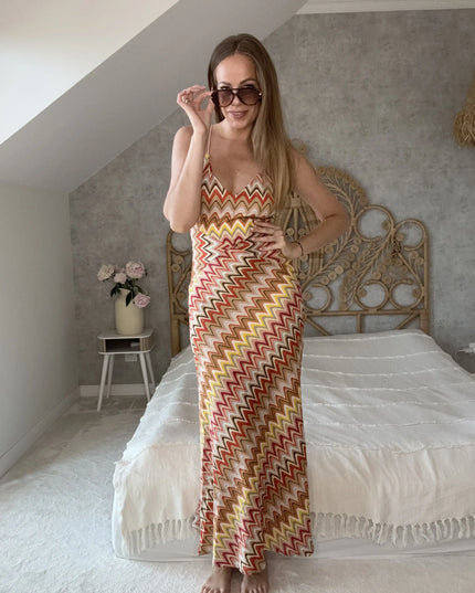 Letnia sukienka maxi Summer Dream pomarańczowa na wakacje
