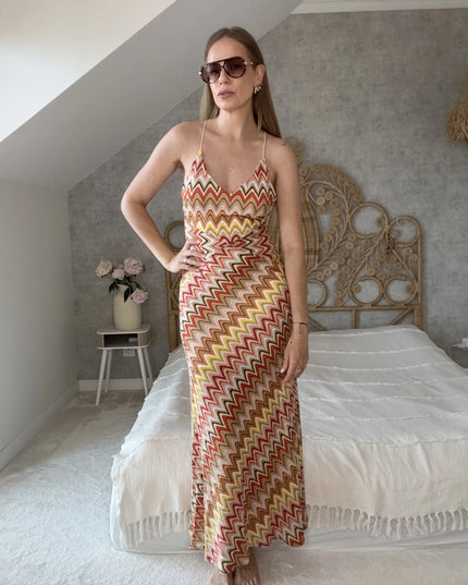 Letnia sukienka maxi Summer Dream pomarańczowa na wakacje