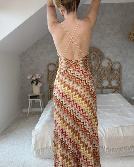 Letnia sukienka maxi Summer Dream pomarańczowa na wakacje