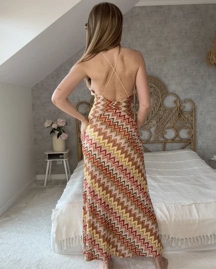 Letnia sukienka maxi Summer Dream pomarańczowa na wakacje