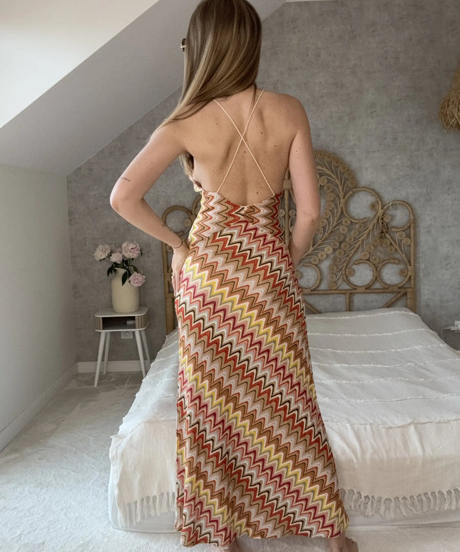 Letnia sukienka maxi Summer Dream pomarańczowa na wakacje