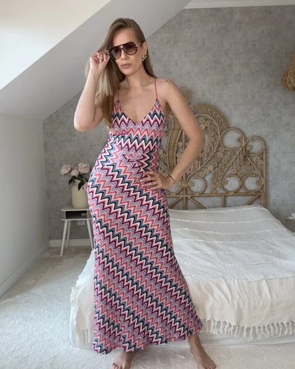 Letnia sukienka maxi Summer Dream niebieska na wakacje