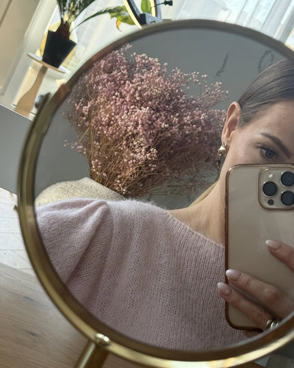 Sweter Posh różowy baby alpaka