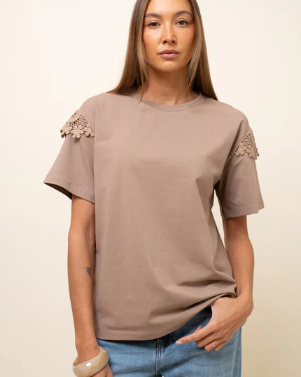 T-shirt Stacy beżowy Lemonada
