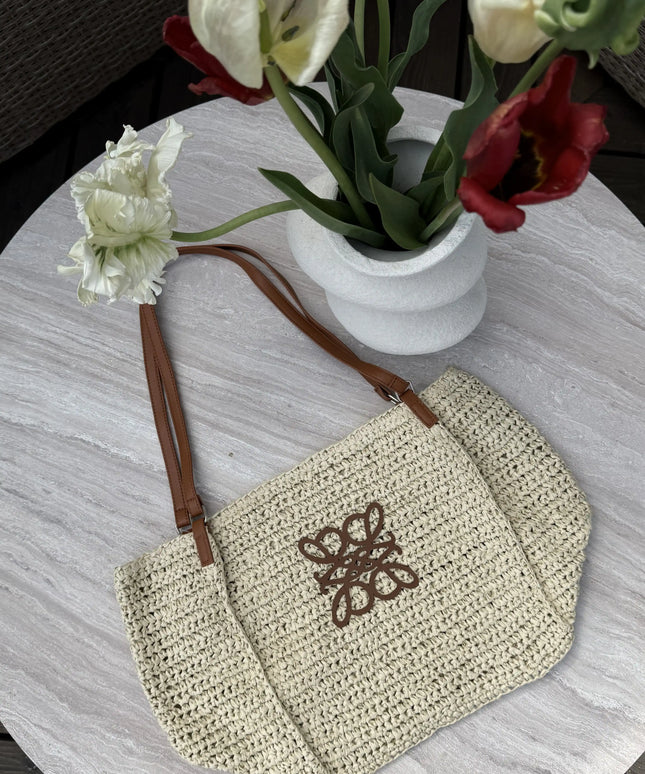 Torebka pleciona Sunny Bag jasny beż