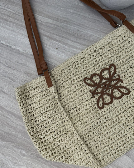 Torebka pleciona Sunny Bag jasny beż